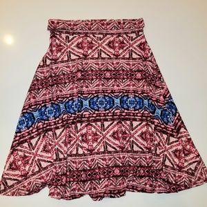 LuLaRoe Azure tribal print skirt
